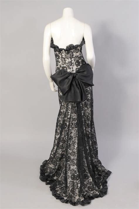 ysl dress black|yves saint laurent evening dresses.